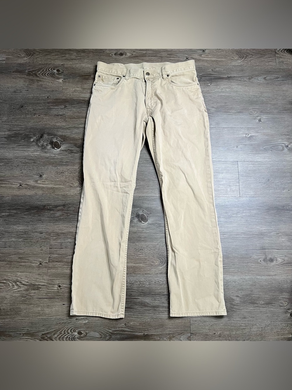 Polo Ralph Lauren Pants 34x32 Khaki Jeans Denim Designer Casual Quiet Luxury